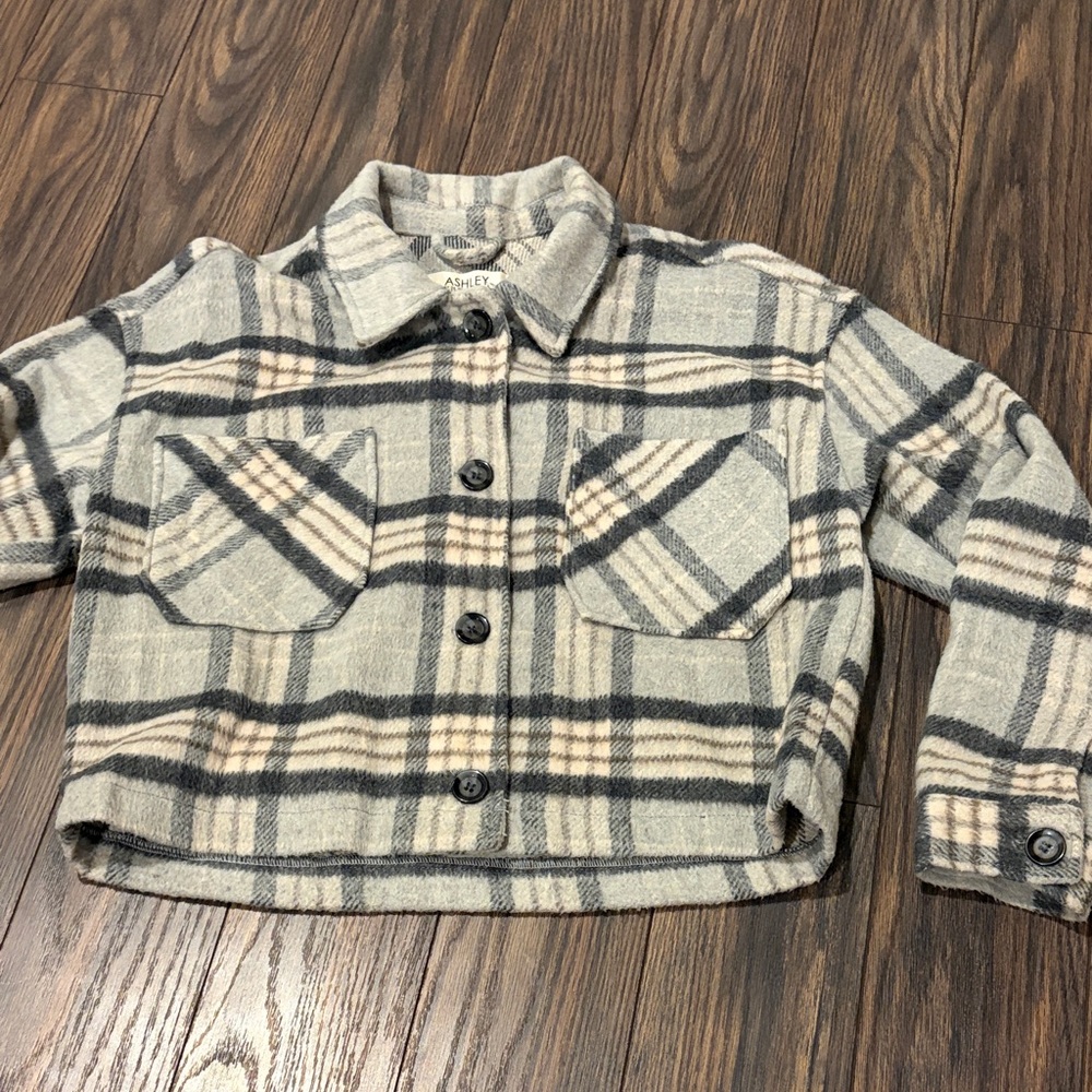Dry Goods Plaid Jacket - Gray and Cream